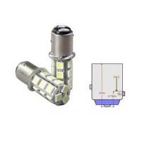 Bílá LED SMD žárovka s paticí BA15D, dvoupólová, 18ks supersvítivých SMD diod, 1ks - SLEVA 60% 