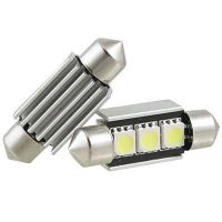 CAN-BUS sufitka bílá - Super Light, 3 SMD LED, 39mm, 1ks 