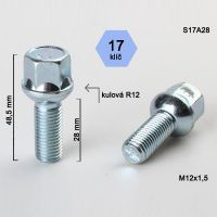 Kolový šroub M12x1,5x28, dosedací plocha koule 